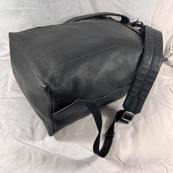 COACH Black Leather Drawstring Buckle XL Backpack Bag E1593 72005 - Picture 10 of 16